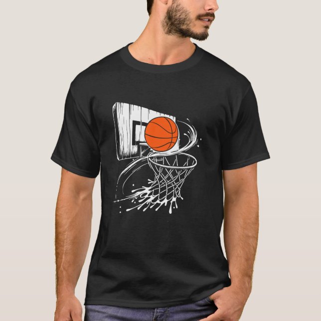 T-shirt Basket Pour Hommes Garçons Femmes (Devant)