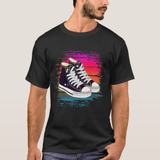 T-shirt Basket Sunset rétro (Devant)