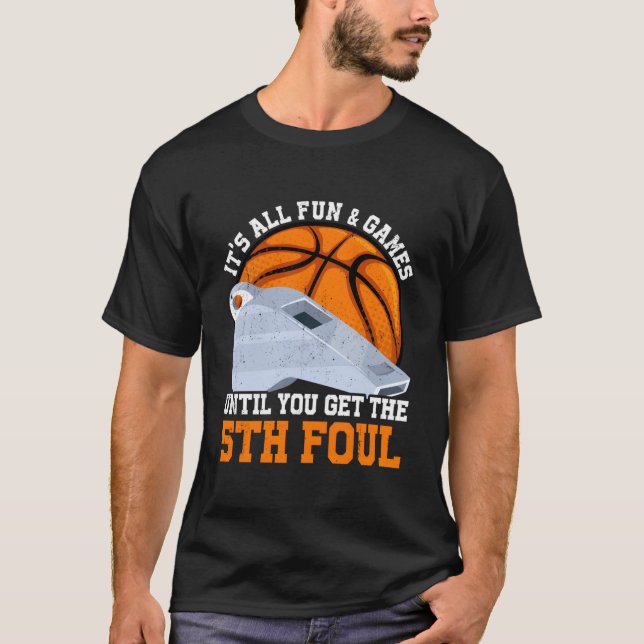 T-shirt Basketball 5 Fouls Son Daughter (Devant)