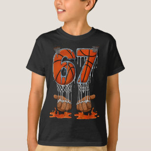 T-shirt Basketball 67 Six Seven Drôle Gen Alpha Meme Drip