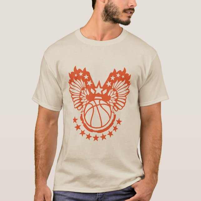 T-shirt basketball aile wing fly 7 vole sport (Devant)