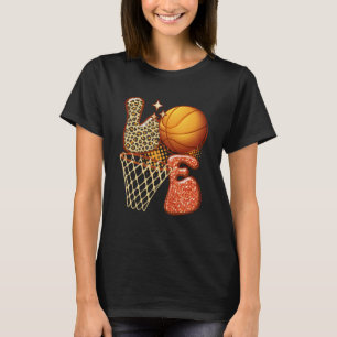 T-shirt Basketball AMOUR Baller Girl Empreinte de léopard 