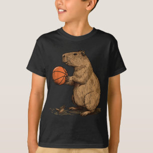 T-shirt Basketball Animal Art Basketball Lover Capybara Dr