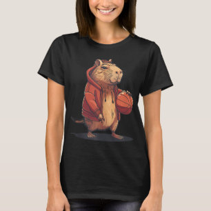 T-shirt Basketball Aquarelle Animal Art Basketball Hotte C