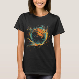 T-shirt Basketball Armoire Basketball Lover Aquarelle Dra