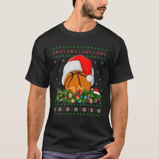 T-shirt Basketball Ball Lover Xmas Laid Basketball Noël