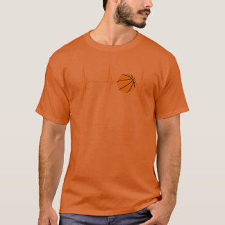 T-shirt Basketball Ball Sport Heartbeat ECG Pulse Bball Pl