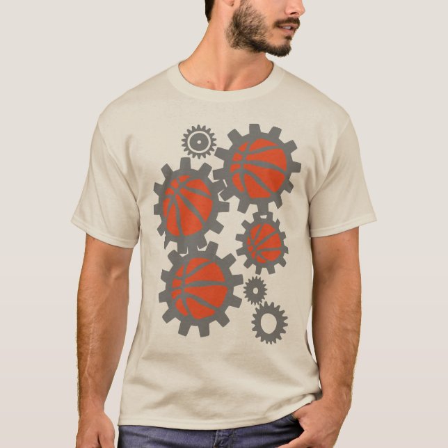 T-shirt basketball ballon engrenage gearing Getriebe ingra (Devant)