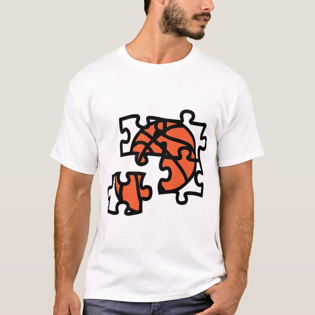 T-shirt basketball ballon puzzle  (Devant)