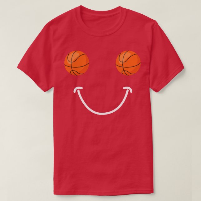 T-shirt Basketball Basketball Happy Face (Design devant)