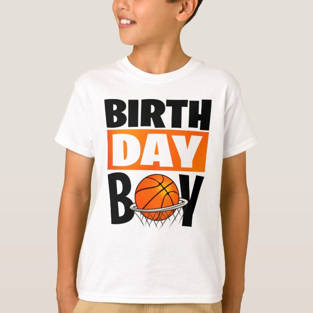 T-shirt Basketball Birthday Boy (Devant)