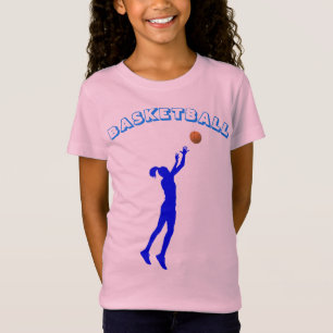 T-Shirt Basketball Bleu Police & Fille