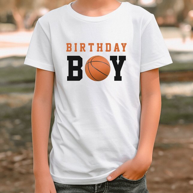 T-shirt Basketball Boy Anniversaire (Basketball Boy Birthday Party T-Shirt)