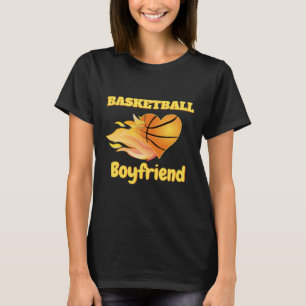 T-shirt Basketball Boyfriend Fiery Heart Basketball Cadeau
