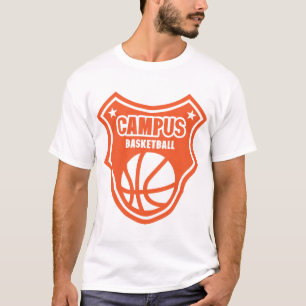T-shirt basketball campus logo fanion ecusson ballon