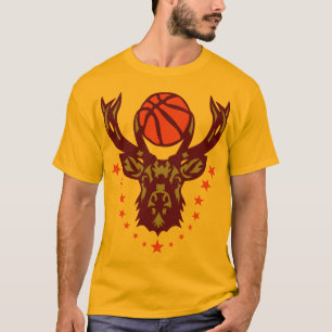 T-shirt basketball cerf bois logo animal deer