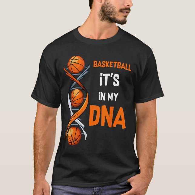 T-shirt Basketball C'est dans mon ADN Fun Player Coach Tea (Devant)