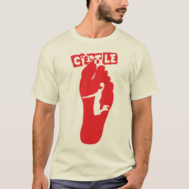 T-shirt basketball c'est le pied expression empreinte 1 (Devant)