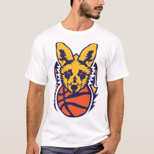 T-shirt basketball chacal logo sport face cartoon