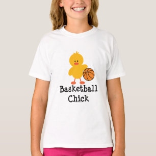 T-shirt Basketball Chick Girls Ringer
