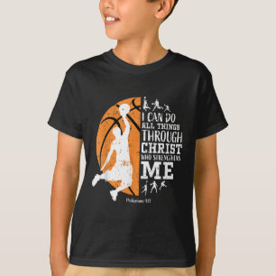 T-shirt Basketball chrétien Je peux faire toutes choses pa
