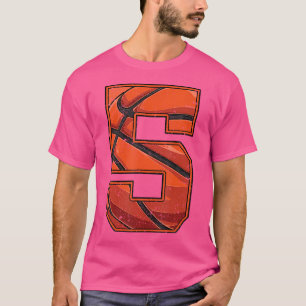 T-shirt Basketball Cinquième Anniversaire Garçon Fille Cin