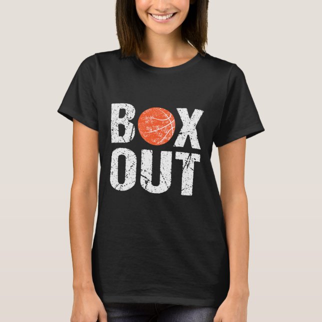 T-shirt Basketball Coach Box Out Dit Nouveauté Cadeau (Devant)