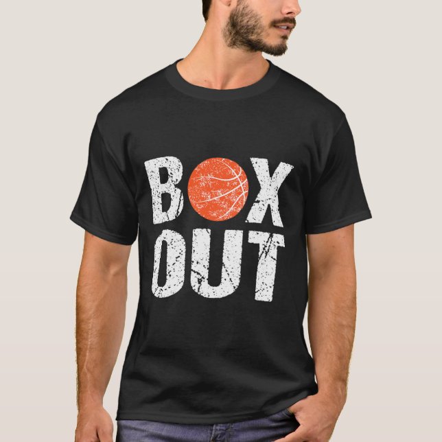 T-shirt Basketball Coach Box Out Dit Nouveauté Cadeau (Devant)