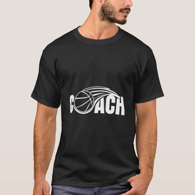 T-shirt Basketball Coach Coaching Basketballer Trainer (Devant)