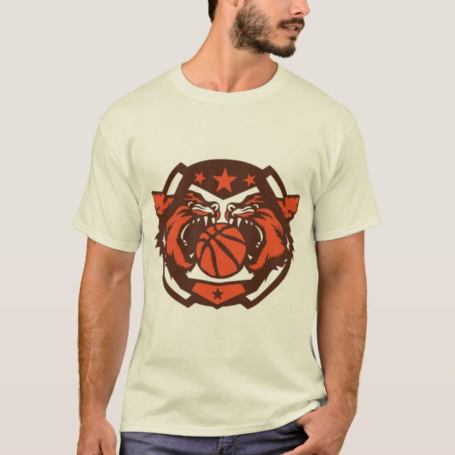 T-shirt basketball cougar logo sport puma ballon (Devant)
