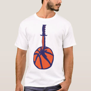 T-shirt basketball couteau perce creve logo knife ballon s