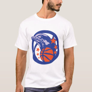 T-shirt basketball dauphin logo 2 etoile dolphin club