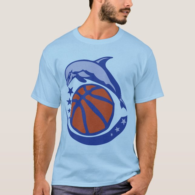 T-shirt basketball dauphin logo 3 etoile dolphin club (Devant)