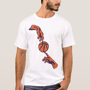 T-shirt basketball deux main touche ballon homme dieu