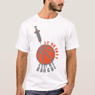 T-shirt basketball drogue seringue basket