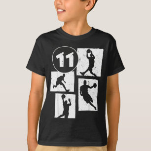 T-shirt Basketball drôle vieux 11ème 11 ans joueur Basketb