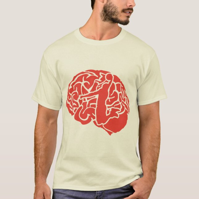 T-shirt basketball dunk cerveau brain cervello cerebro geh (Devant)