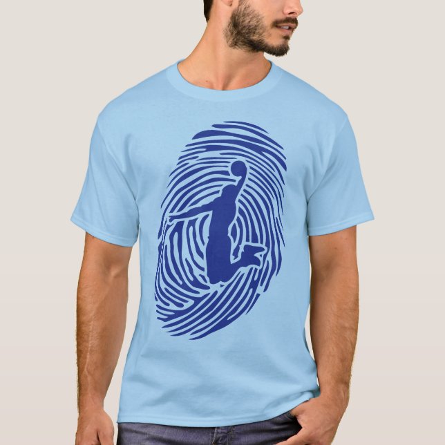 T-shirt basketball empreinte digitale fingerprint fingerab (Devant)