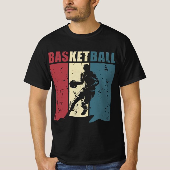 T-shirt Basketball Energy – Dynamic Player Silhouette  (Devant)