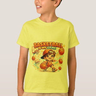T-shirt Basketball est mon jeu Design de sport Kawaii mi