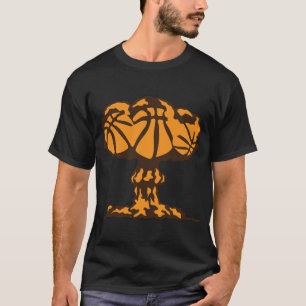 T-shirt basketball explosion champignon nucleaire atomique
