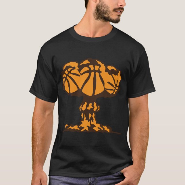 T-shirt basketball explosion champignon nucleaire atomique (Devant)