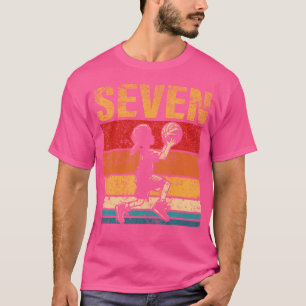 T-shirt Basketball Garçon 7 Anniversaire Vintage 7E Bir
