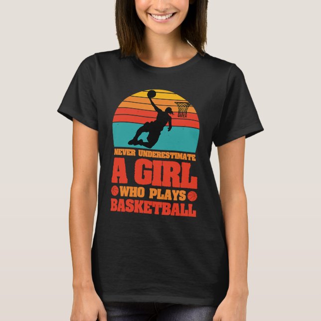 T-shirt Basketball girl Player Basketballer Sports women f (Devant)