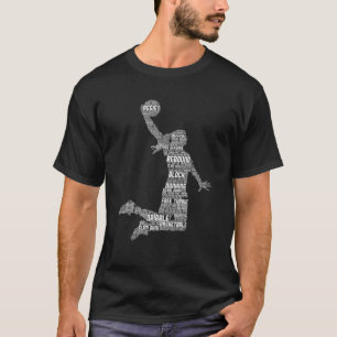 T-shirt Basketball Girl Words Citations Femmes Enfants Fil
