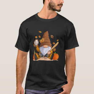 T-shirt Basketball Gnome Thanksgiving Automne Saison Autom