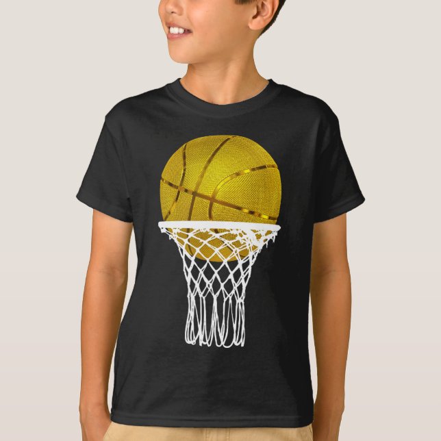 T-shirt Basketball Gold Bball Trophée Sport Lover Cadeaux  (Devant)