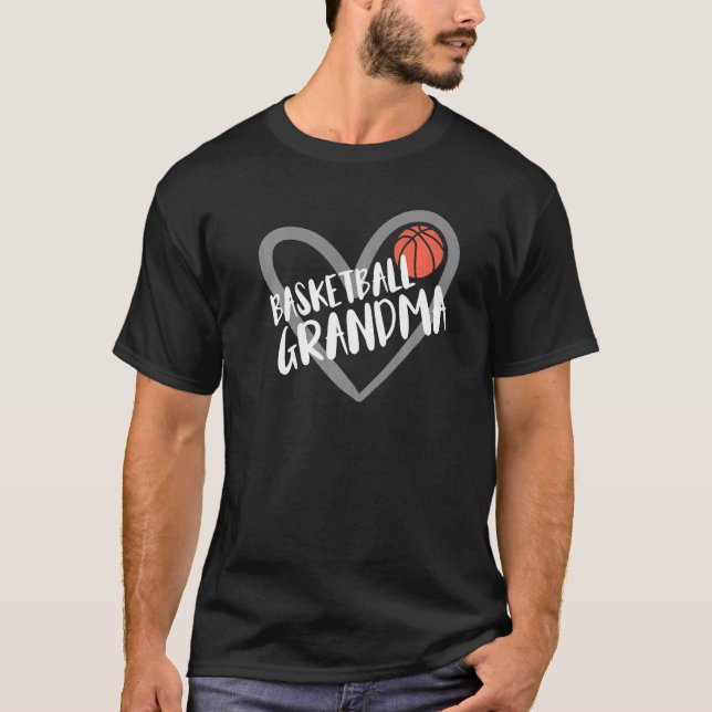 T-shirt Basketball Grandma Heart  (Devant)