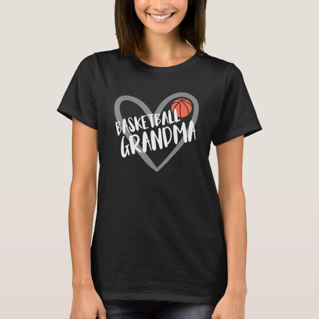 T-shirt Basketball Grandma Heart (Devant)