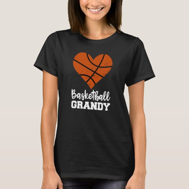T-shirt Basketball Grandy Basketball Heart Grandma Grandy (Devant)